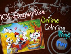 101 Dalmatians Online Coloring Page