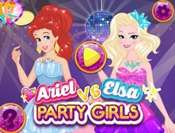 Ariel Vs Elsa Party Girls