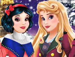 Aurora and Snow White Winter Fashion