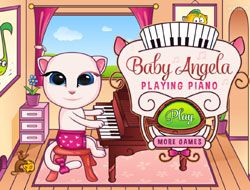 Baby Angela Playing Piano