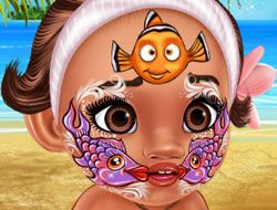 Baby Moana Face Art