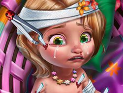 Baby Rapunzel Injured