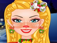 Barbie Christmas Face Painting