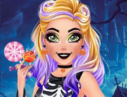 BARBIE HALLOWEEN TRICK OR TREAT jogo online no