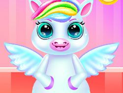 Cute Little Unicorn Caring And Dressup
