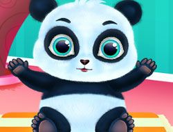 Cute Panda Caring And Dressup