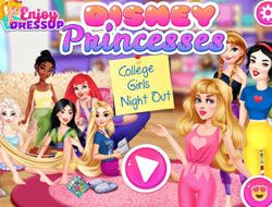 Disney Princesses College Girls Night Out