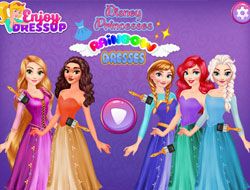 Disney Princesses Rainbow Dresses