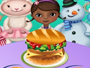 Doc McStuffins Hamburger Cooking