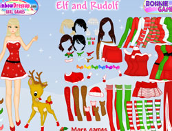 Elf And Rudolph Dress Up