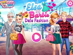 Elsa and Barbie Date Fashion