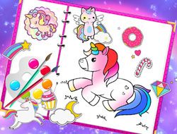 Fabulous Cute Unicorn Coloring Book