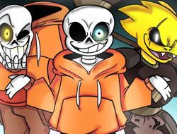 FNF: Distrusted vs Sans Papyrus and Alphys