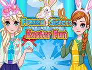 Frozen Sisters Easter Fun