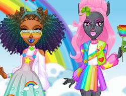 Green Vs Rainbow Fashion Battle