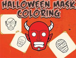 Halloween Mask Coloring Book