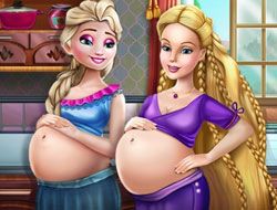 Happy Princesses Pregnant BFFs