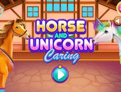 Horse And Unicorn Caring