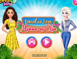 Land Vs Sea Moana Vs Elsa