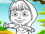 Masha and the Bear Coloring