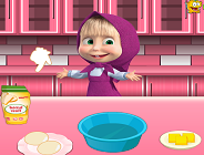Masha and the Bear Cooking Chocolate Cookies