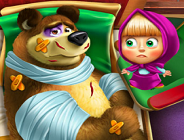 Masha and the Bear Injured