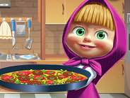 Masha Cooking Tortilla Pizza