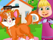 Masha Kitten Summer Party Haircut