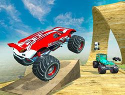 Mega Ramp Monster Truck Race