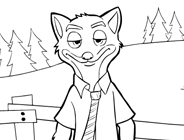 Nick Wilde Coloring