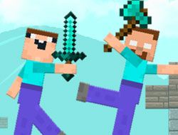 Noob vs Herobrine Fighting