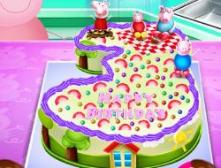 Peppa Pig Birthday Cake Cooking 