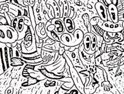 Pig Goat Banana Cricket Coloring