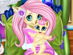 Pony Fluttershy Baby Birth