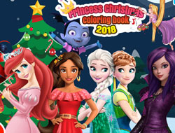Princess Christmas Coloring Book 2018
