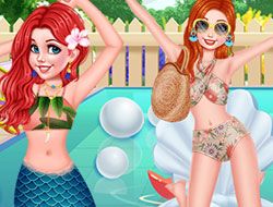 Princesses Chillin At The Pool
