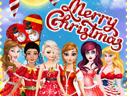 Princesses Christmas Card Decoration