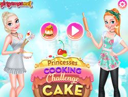 Princesses Cooking Challenge Cake