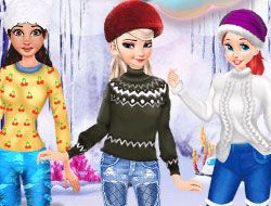 Princesses Cute Winter Sweater