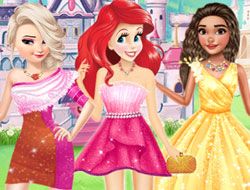 Princesses Different Shoulder Dress