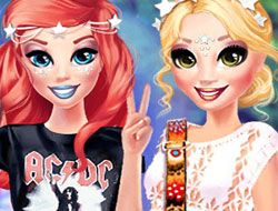 Princesses Rock Concert Style