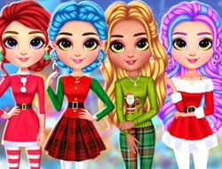 Rainbow Girls Christmas Outfits