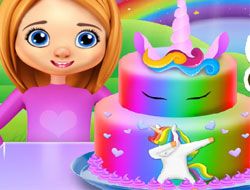 Rainbow Unicorn Cake Cooking