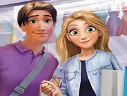 Rapunzel and Flynn Shopping Day