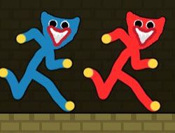 Red and Blue Stickman Huggy