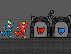 Red and Blue Stickman Huggy 2