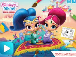 Shimmer and Shine Pencil Coloring