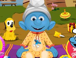 Smurfs Baby Bathing