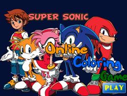 Super Sonic Online Coloring Game - Sonic Games