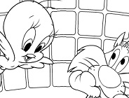Sylvester and Tweety Painting Game